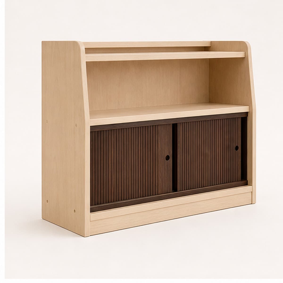 Close material and joinery detail of Maple Coffee Bar Hutch Topper