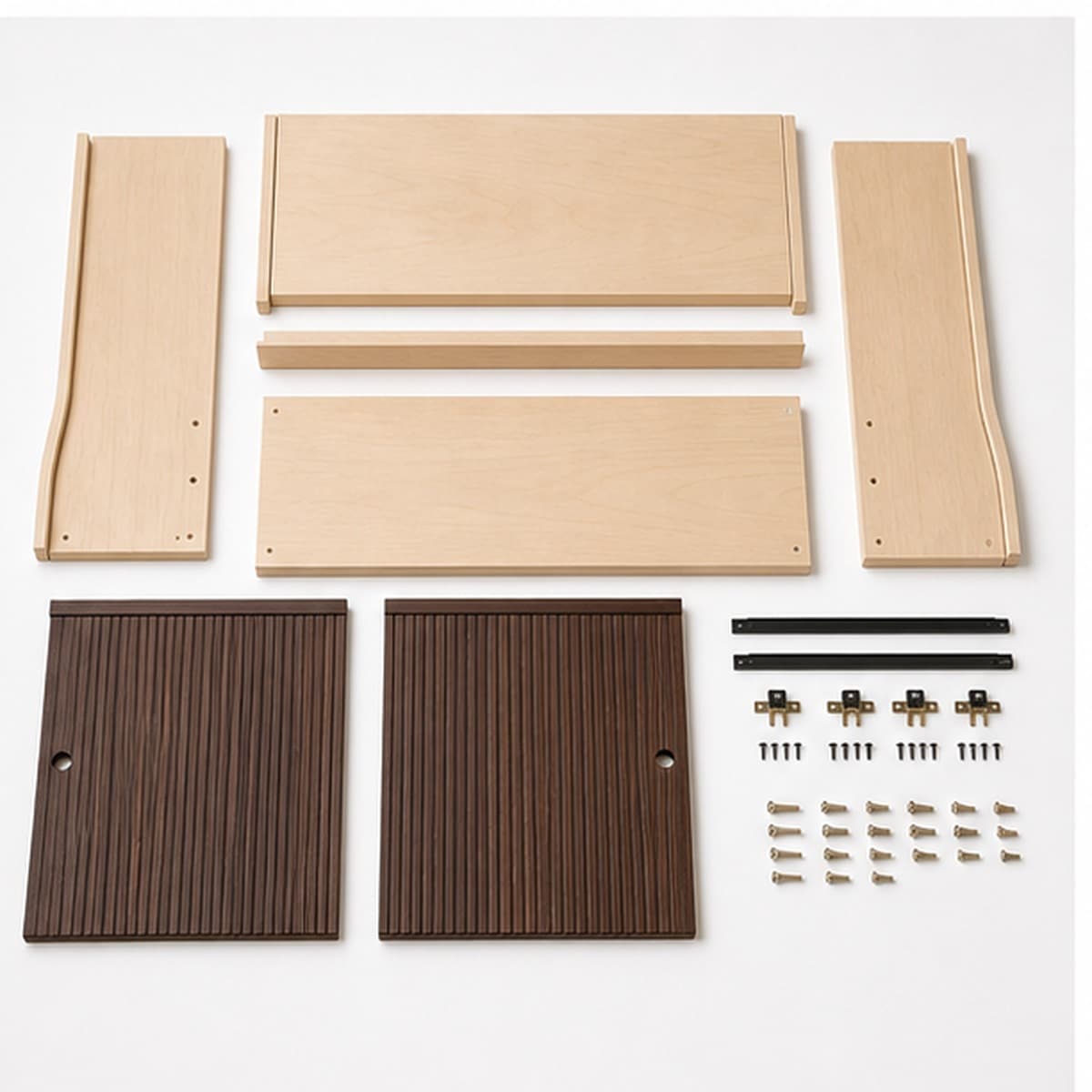 Maple Coffee Bar Hutch Topper shown with parts, profile, or build details