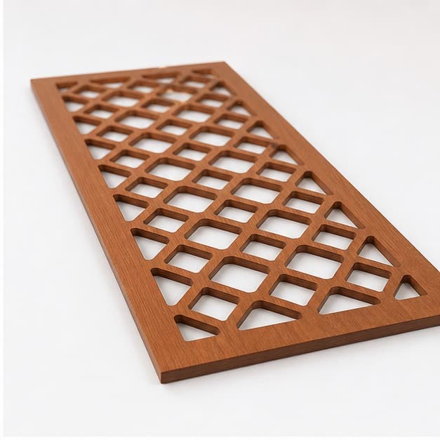 Low side angle showing the thickness and edge profile of CNC Decorative Cabinet Insert Panel