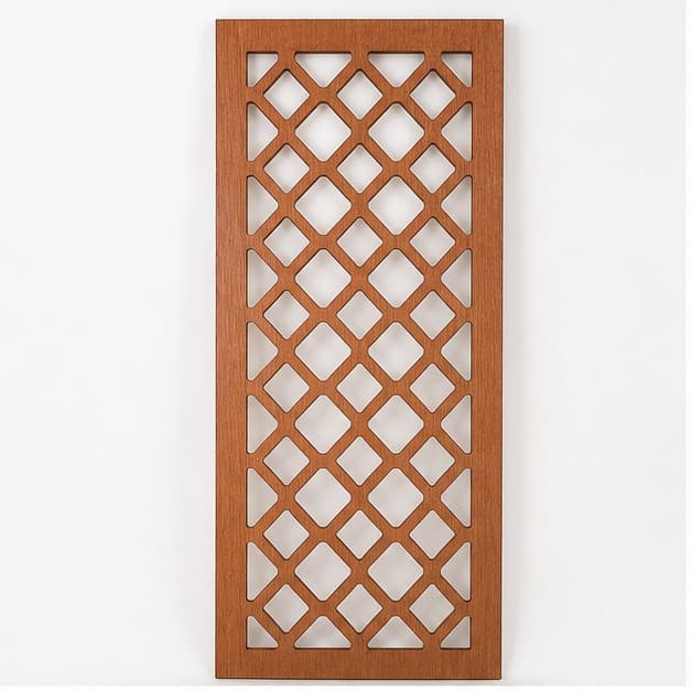 CNC Decorative Cabinet Insert Panel photographed on a warm white product surface