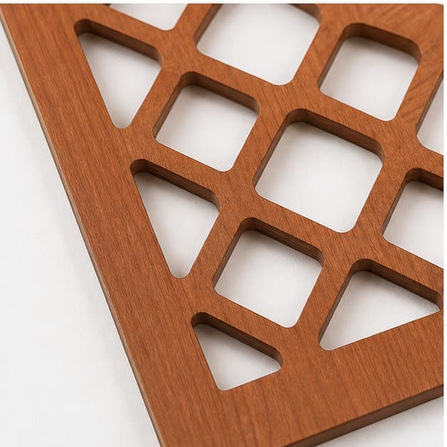 Close grain and material detail of CNC Decorative Cabinet Insert Panel