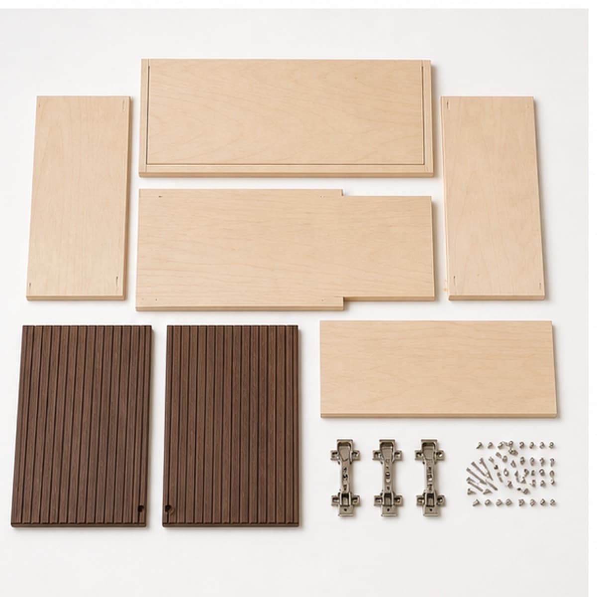 Fluted Walnut Appliance Garage Cabinet shown with parts, profile, or build details