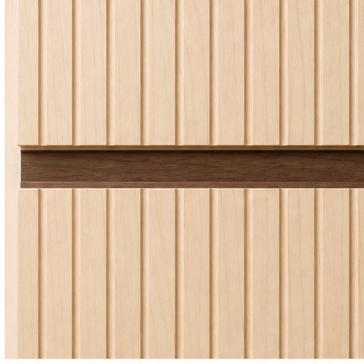 Close material and joinery detail of Fluted Tall Pantry Overlay Kit