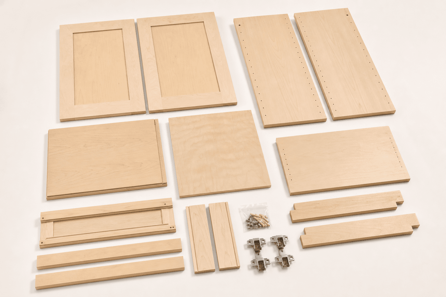 RTA Maple Plywood Base Cabinet 24 x 24 shown as a flat-pack ready-to-assemble cabinet kit