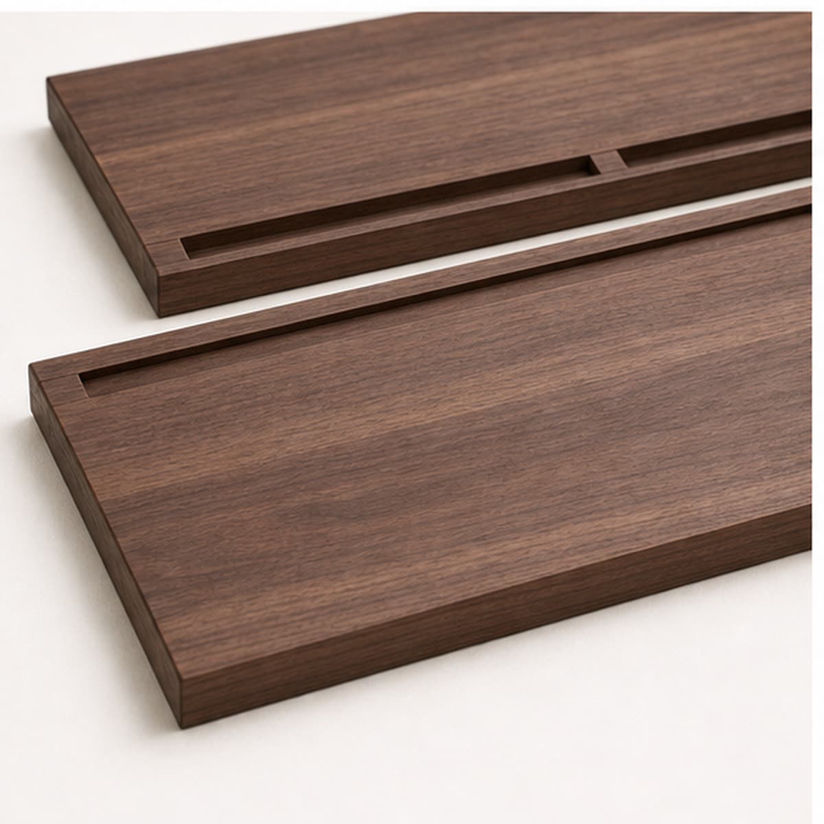 Walnut Floating Vanity Front Set shown with parts, profile, or build details