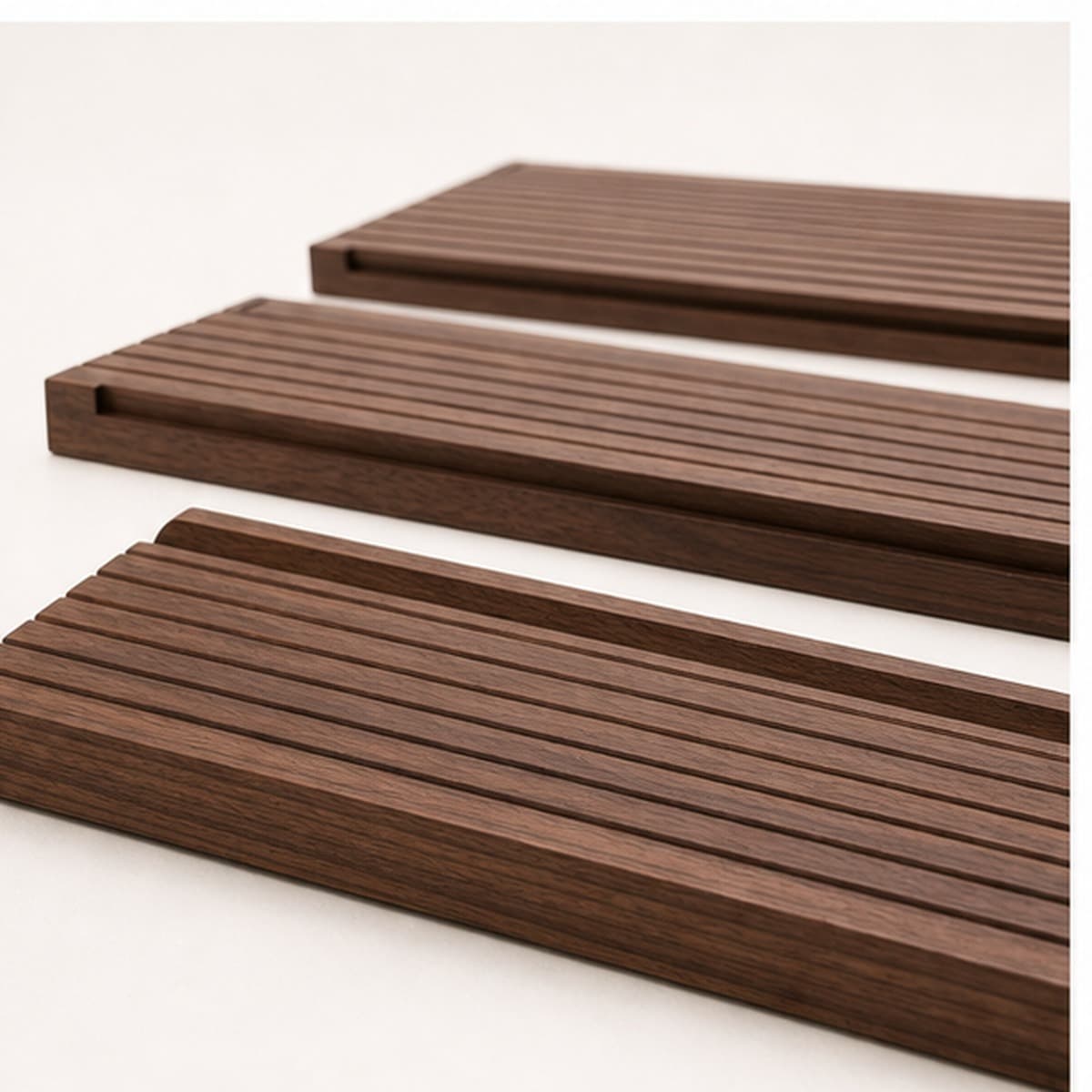 Walnut Reeded Drawer Front Set shown with parts, profile, or build details